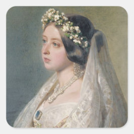 Victoria de Bruid Vierkante Sticker