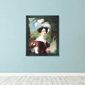 Victoria, Duchess van Kent, van George Hayter Canvas Afdruk (Insitu (Houten vloer))