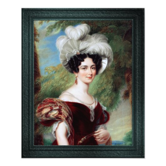 Victoria, Duchess van Kent, van George Hayter Foto Afdruk (Voorkant)