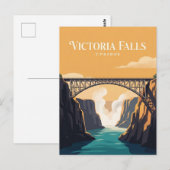Victoria Falls-brug Zimbabwe Briefkaart (Voorkant / Achterkant)