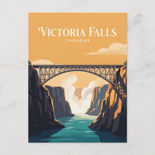 Victoria Falls-brug Zimbabwe Briefkaart (Voorkant)
