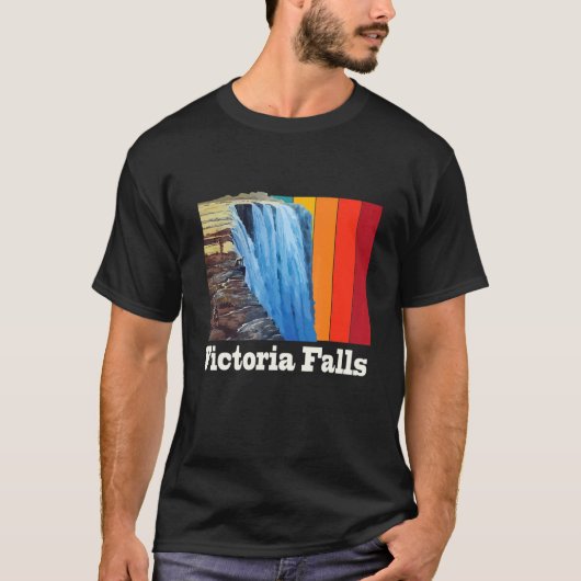 Victoria Falls Waterfall Souvenir Africa Zimbabwe  T-shirt (Voorkant)