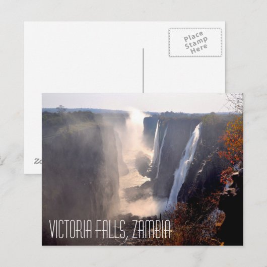 Victoria Falls, Zambia Postcard Briefkaart (Voorkant / Achterkant)