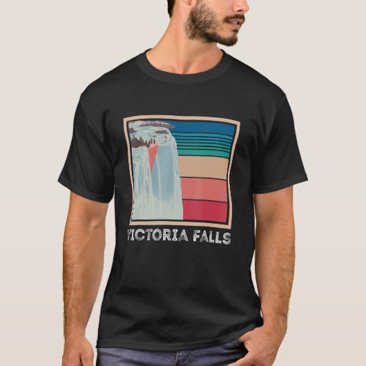 Victoria Falls Zambia Waterfall Souvenir Africa Zi T-shirt (Voorkant)