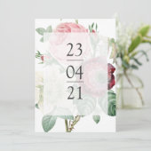 Victoria, floraal, botanisch behalve de datum save the date (Staand voorkant)