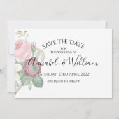 Victoria, floraal, botanisch behalve de datum save the date (Achterkant)