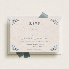 Victoria Formal Landscape Wedding RSVP Kaart
