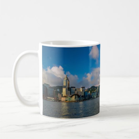 Victoria Harbour en Hong Kong Skyline Koffiemok (Links)