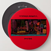 Victoria Harbour, Hong Kong 1960 s- Ronde Button 6,0 Cm (Voorkant /achterkant)