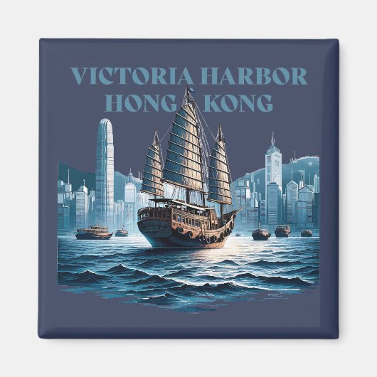 Victoria Harbour Hong Kong China Magneet (Voorkant)