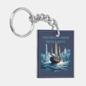 Victoria Harbour Hong Kong China Sleutelhanger (Voorkant Links)