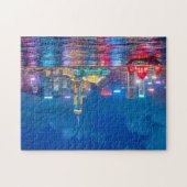 Victoria Harbour & Hong Kong Skyline bij nacht Legpuzzel (Horizontaal)