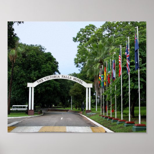 Victoria Herfsten Hotel Entrance 10 x 8 inch Poster (Voorkant)