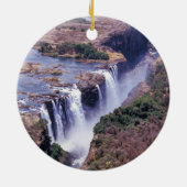 Victoria Herfsten luchtmacht uitzicht - Zimbabwe, Keramisch Ornament (Achterkant)