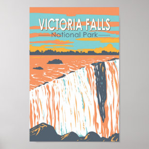 Victoria Herfsten National Park Travel Art Vintage Poster