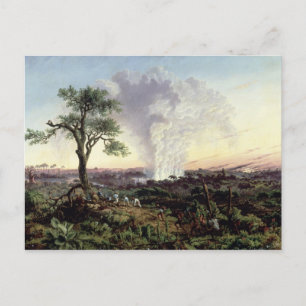 Victoria-Herfsten op zonsopgang, met 'De rook' of  Briefkaart