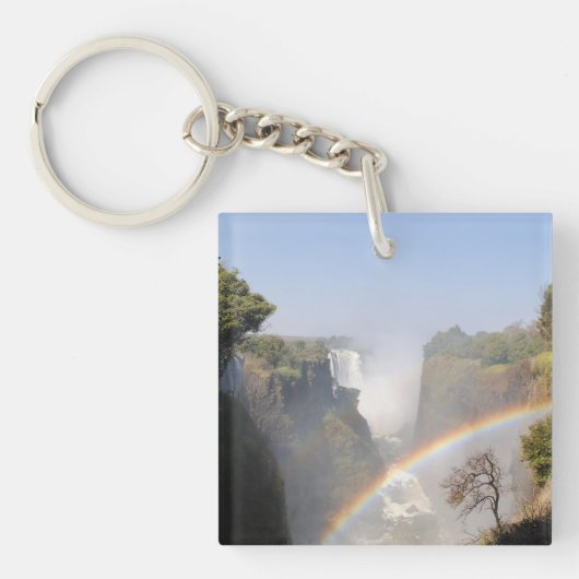 Victoria Herfsten Rainbow Waterfall Foto Sleutelhanger (Voorkant)