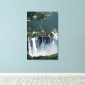 Victoria Herfsten, Zambia aan de grens met Zimbabw Canvas Afdruk (Insitu (Houten vloer))