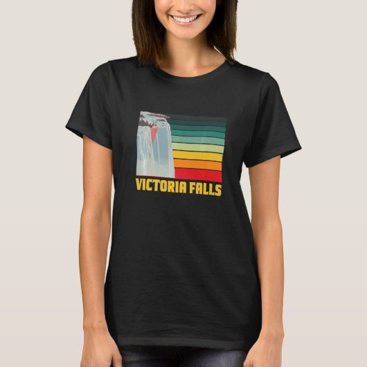 Victoria Herfsten Zimbabwe Waterfall Souvenir Afri T-shirt (Voorkant)