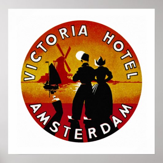 Victoria Hotel Amsterdam Poster (Voorkant)