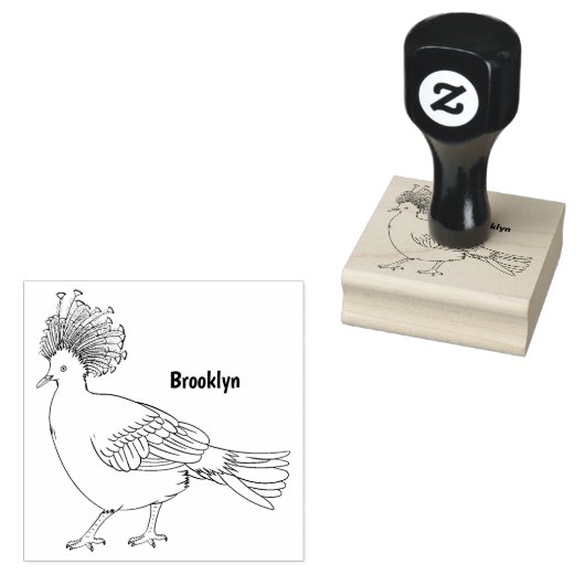 Victoria kroonduif vogel cartoon illustratie rubberstempel (Gestempeld)