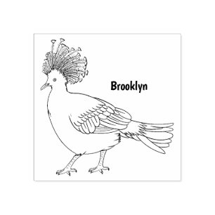 Victoria kroonduif vogel cartoon illustratie rubberstempel