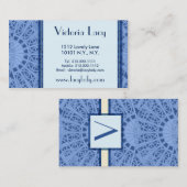 Victoria Lacy Elegant Blue Lace - Visitekaartje (Voorkant / Achterkant)