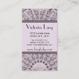 Victoria Lacy Elegant Pink - Visitekaartje