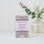 Victoria Lacy Elegant Pink - Visitekaartje (Staand voorkant)