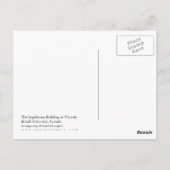 Victoria Legislature Briefkaart (Achterkant)