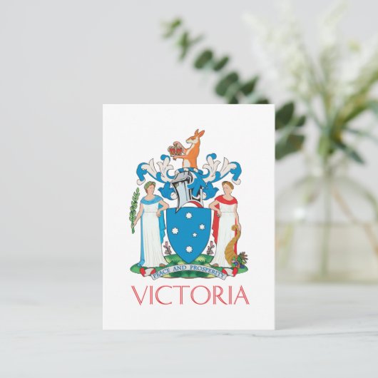 Victoria mantel briefkaart (Staand voorkant)