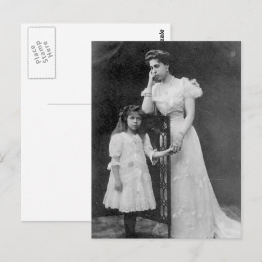 Victoria Melita van Hessen met Elizabeth #006D Briefkaart (Voorkant / Achterkant)