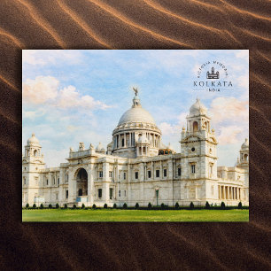 Victoria Memorial, Kolkata, India Aquarel Briefkaart