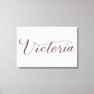 Victoria - Moderne kalligrafie Naam Design Canvas Afdruk