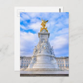 Victoria monument, Buckingham Palace, Londen Postc Briefkaart (Voorkant / Achterkant)