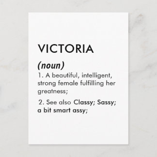 Victoria naam, Bewerkbare naam, Aangepaste naam Briefkaart
