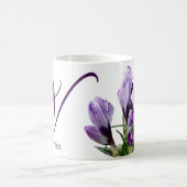  Victoria naam florale paarse krokus Koffiemok (Center)