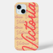 Victoria Naam Herhalend Patroon Case-Mate iPhone Case (Achterkant)