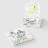 Victoria Napolitano Stone Onderzetter (Zijkant)