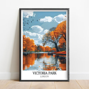 Victoria Park Poster- Oost Londen Park Print- Beth Poster