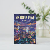 Victoria Peak China Briefkaart (Staand voorkant)