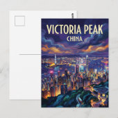 Victoria Peak China Briefkaart (Voorkant / Achterkant)
