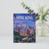 Victoria Peak Hong Kong Briefkaart (Staand voorkant)