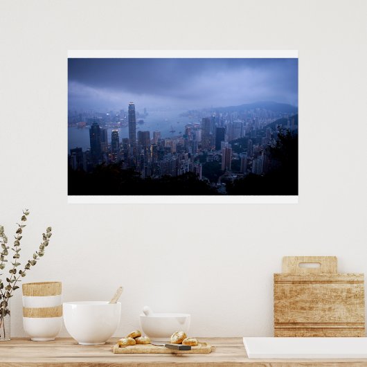 Victoria Peak, Hong Kong. Poster (Keuken)