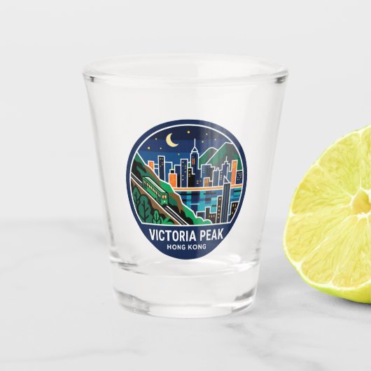 Victoria Peak Hong Kong Shot Glas (Voorkant)