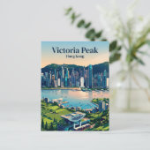 Victoria Peak Hongkong Briefkaart (Staand voorkant)