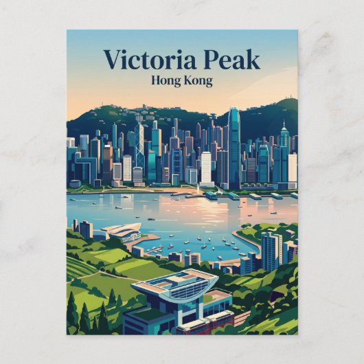 Victoria Peak Hongkong Briefkaart (Voorkant)