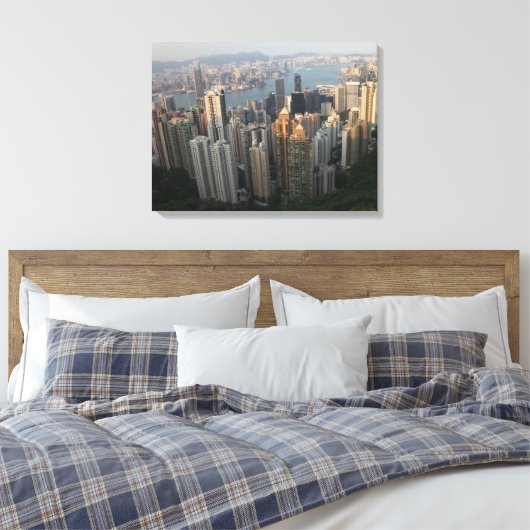 Victoria Peak, Hongkong Canvas Afdruk (Insitu (Slaapkamer))