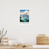Victoria Peak Hongkong Travel Print (Keuken)