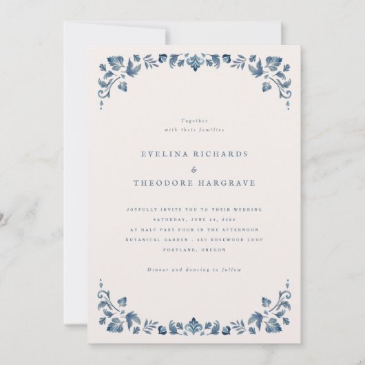 Victoria Portrait bruiloft uitnodiging (Voorkant)